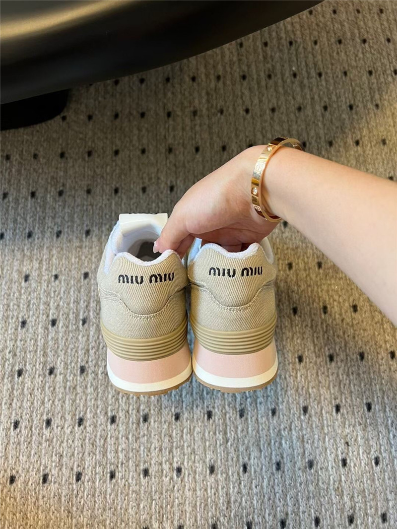 Miu Miu Plume Suede Sneakers