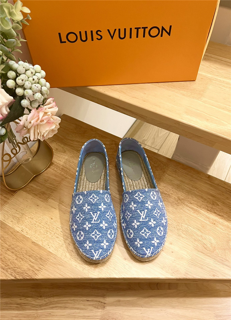 l0vis Vvtt0n bidart espadrilles light blue monogram textile