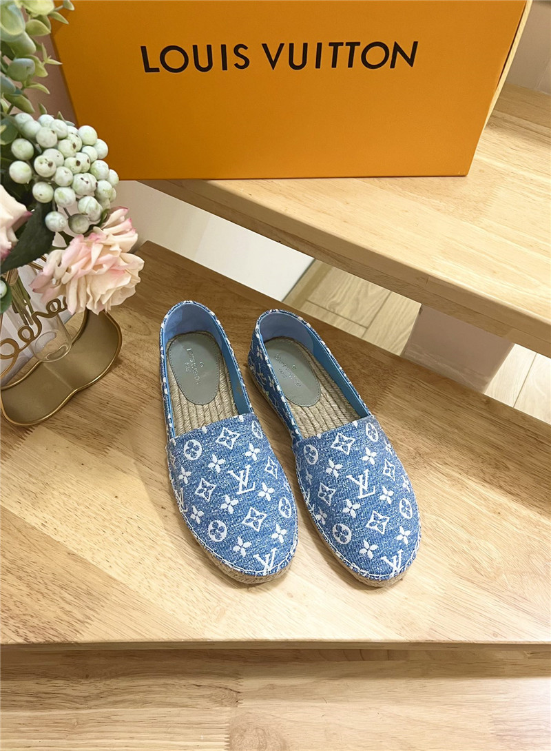 l0vis Vvtt0n bidart espadrilles light blue monogram textile