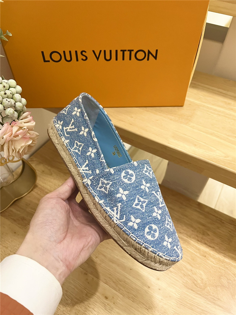 l0vis Vvtt0n bidart espadrilles light blue monogram textile