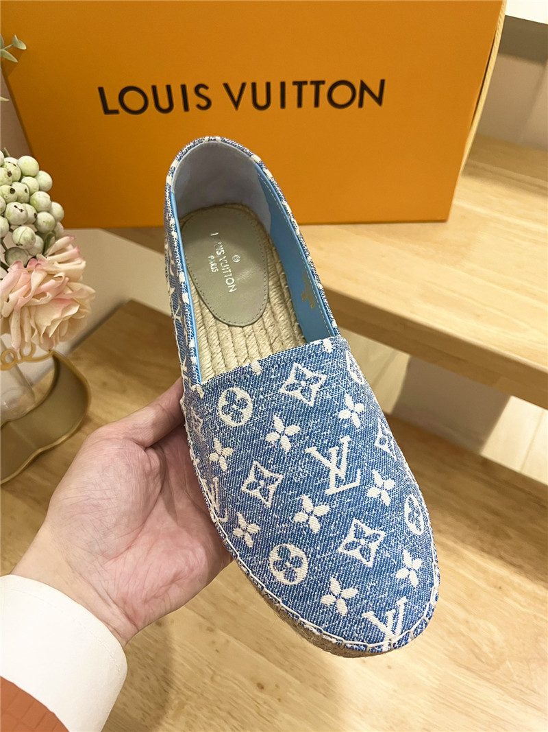 l0vis Vvtt0n bidart espadrilles light blue monogram textile