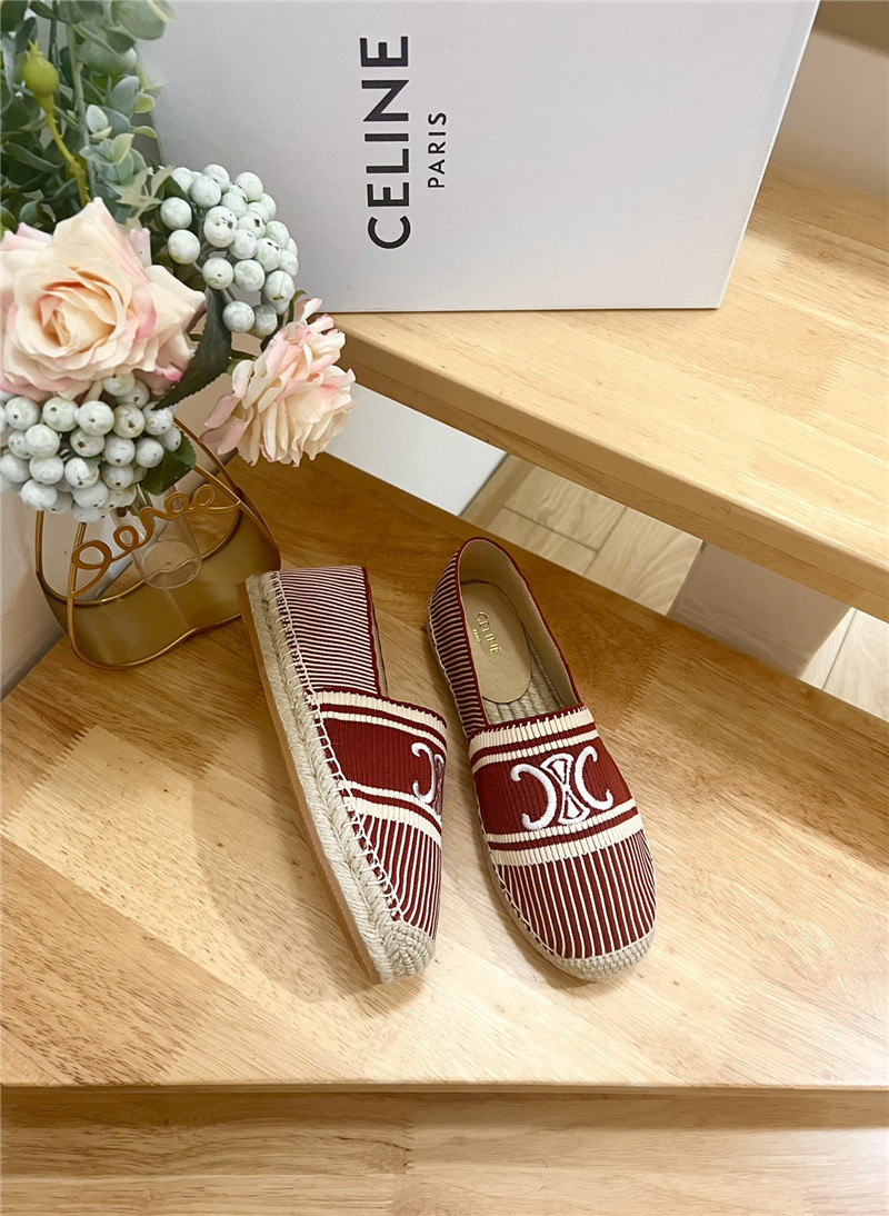 Ce1i*e les espadrilles burgundy triomphe jacquard canvas