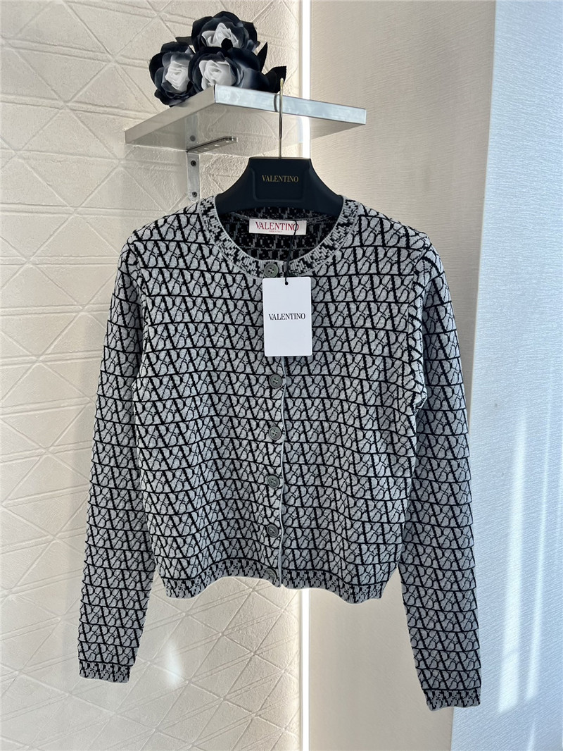 Va1e*ntin0 jacquard knit cardigan