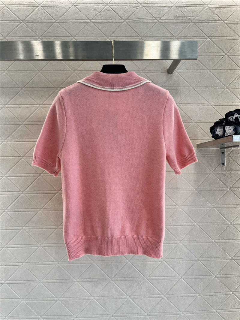 Va1e*ntin0 lapel   knitted top replicas clothes