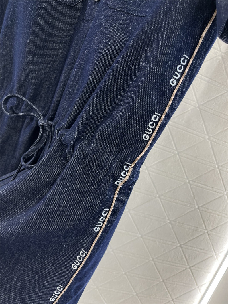 Gvc*1 embroidered denim dress replica d&g clothing