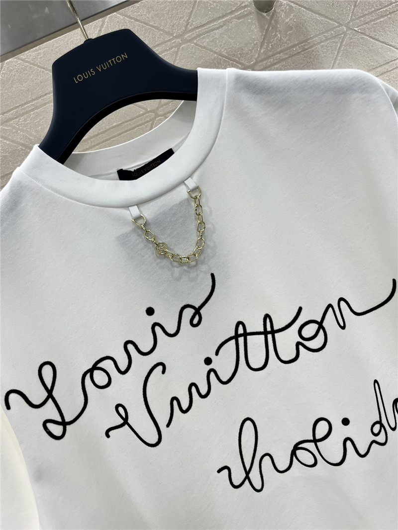 l0vis Vvtt0n lv flocked round neck t-shirt replica clothing sites