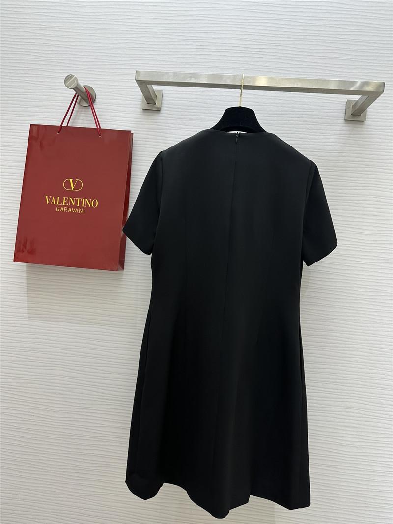 Va1e*ntin0 butterfly beaded round neck dress replicas clothes