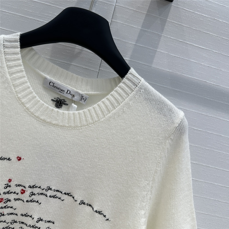 D10ramour embroidered knit t-shirt