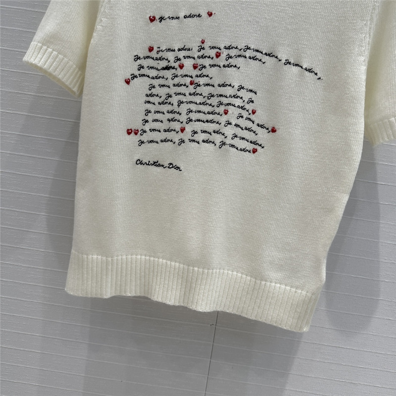 D10ramour embroidered knit t-shirt