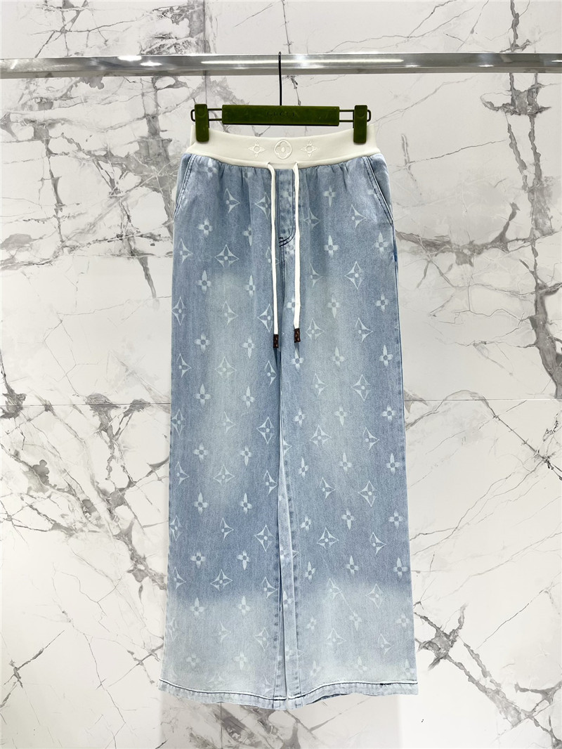 l0vis Vvtt0n lv straight floor-length tencel jeans replica clothes