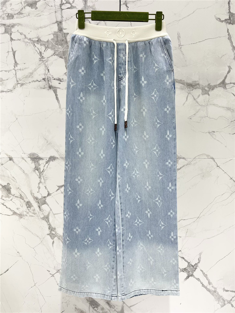 l0vis Vvtt0n lv straight floor-length tencel jeans replica clothes