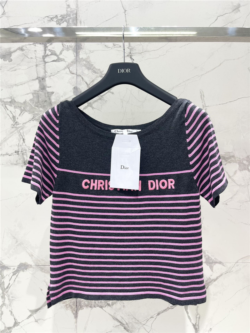 D10r striped knitted short sleeve replica clothing sites