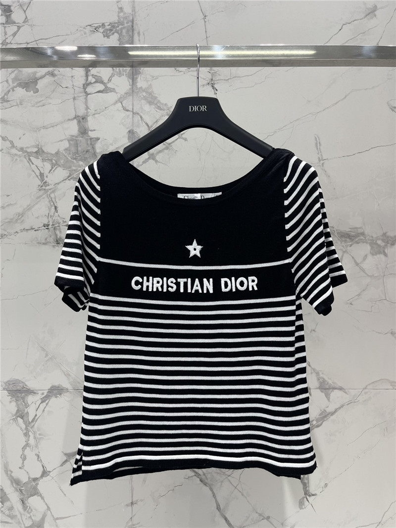 D10r striped knitted short sleeve replica clothing sites