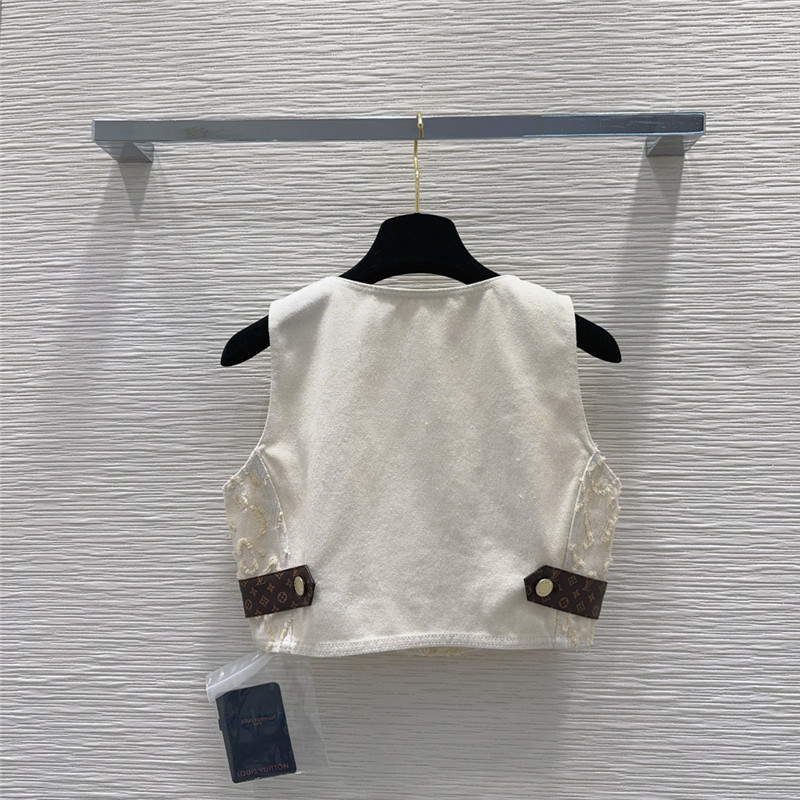 l0vis Vvtt0n lv denim short vest replica clothes