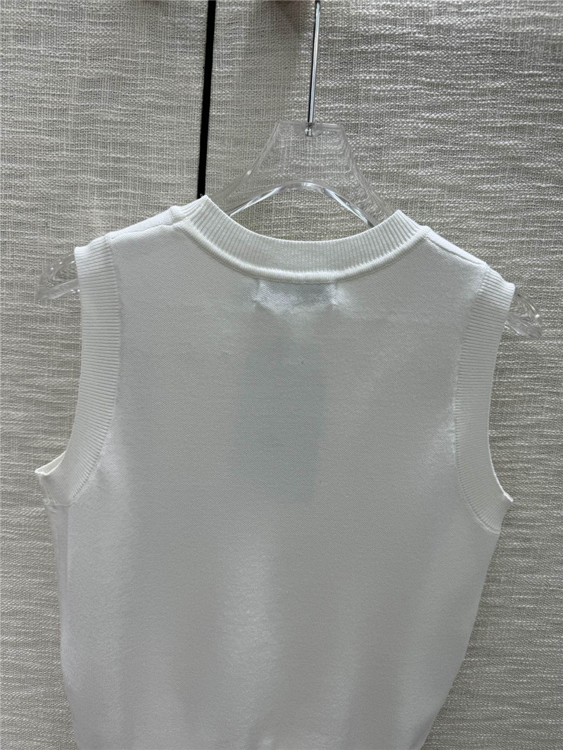 D10r embroidered five-pointed star knitted vest replicas clothes