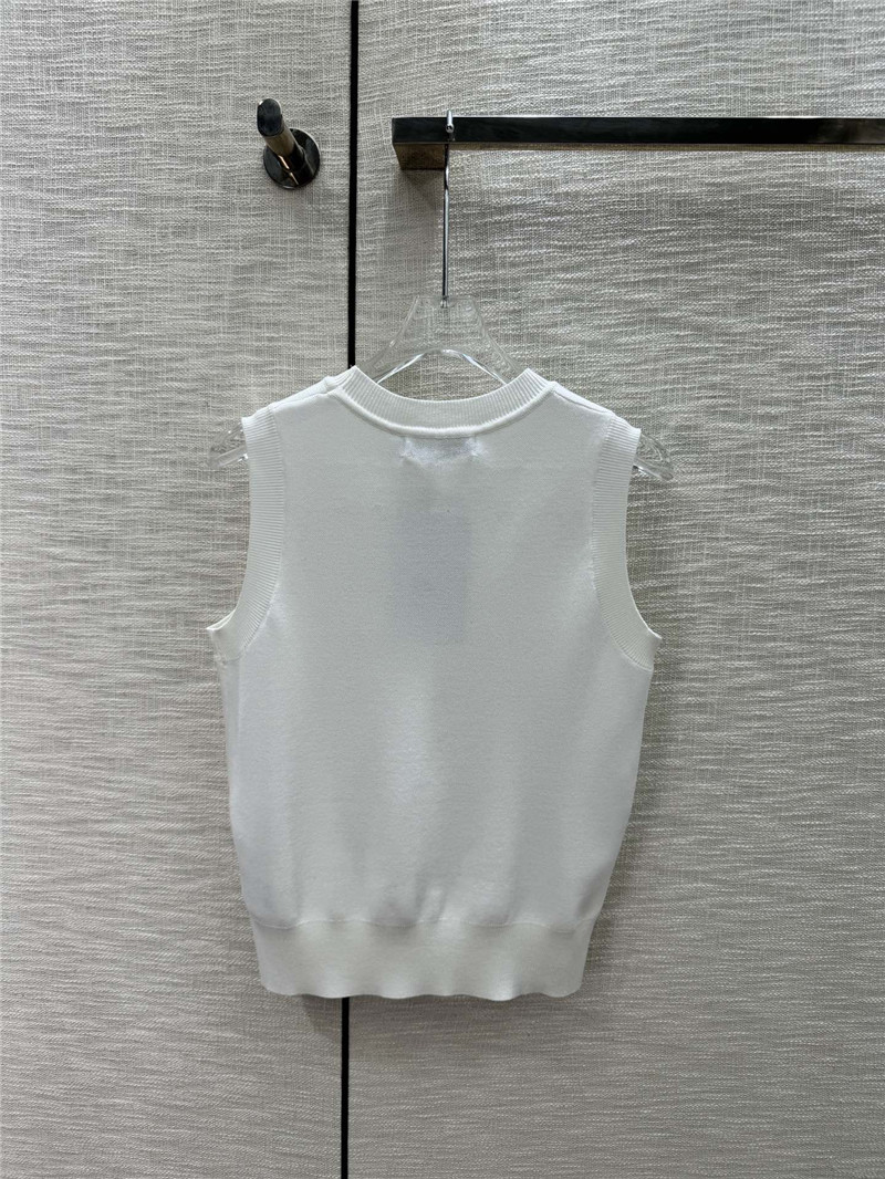 D10r embroidered five-pointed star knitted vest replicas clothes