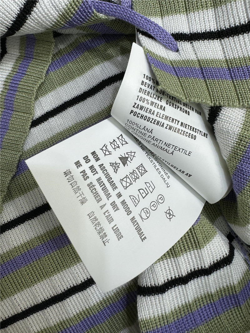 M1um1u contrast striped knitted short sleeves replica designer clothes