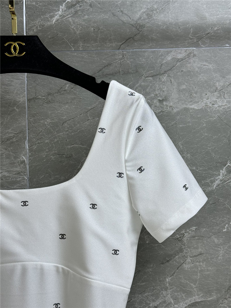 Ch**el full logo short sleeve replica clothing sites