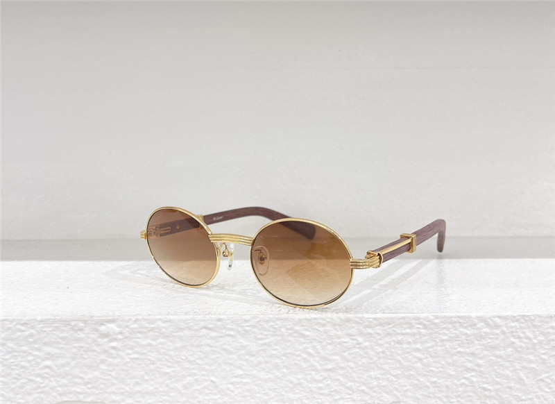 Cartie Round Wood Sunglasses