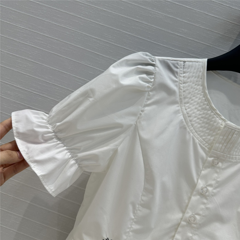 D10r palace style ruffle round collar shirt replica d&g clothing