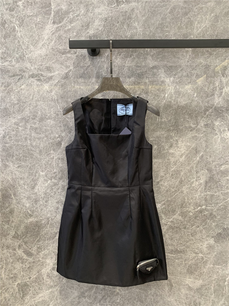 Pra*a triangle bag recycled nylon vest dress replica clothing sites
