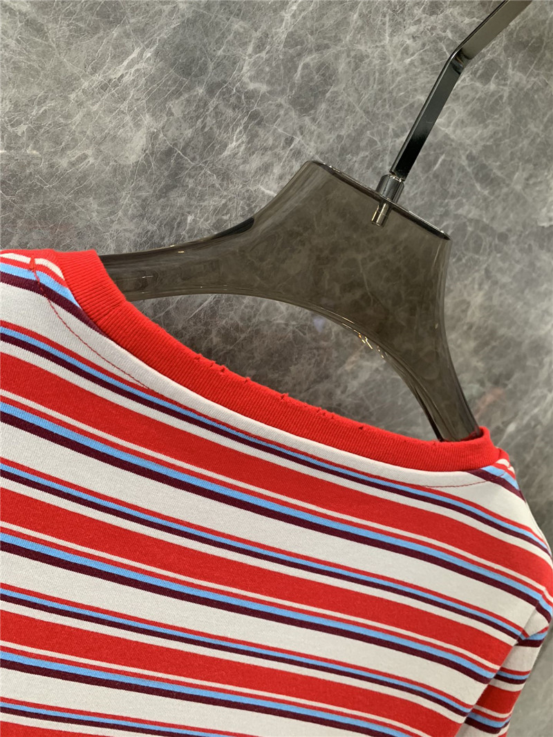 M1um1u logo pocket short sleeve crew neck t-shirt replica clothes