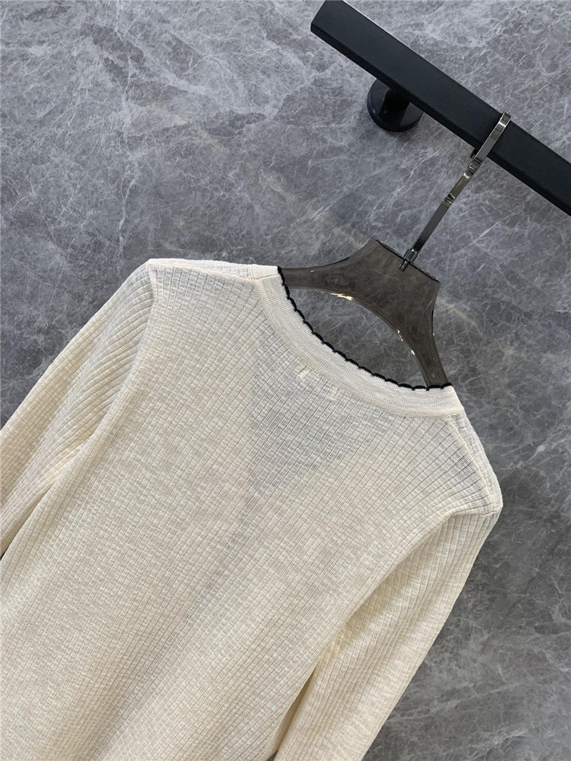 M1um1u micro logo v-neck lace knitted cardigan replicas clothes