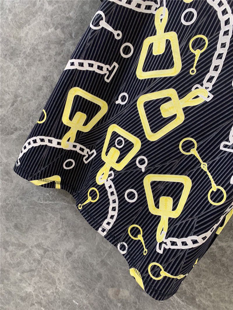 H**me5 chain print round neck short-sleeved t-shirt replica clothes