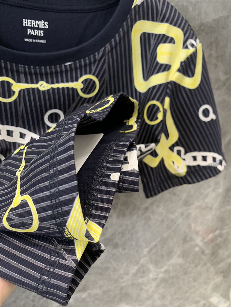 H**me5 chain print round neck short-sleeved t-shirt replica clothes