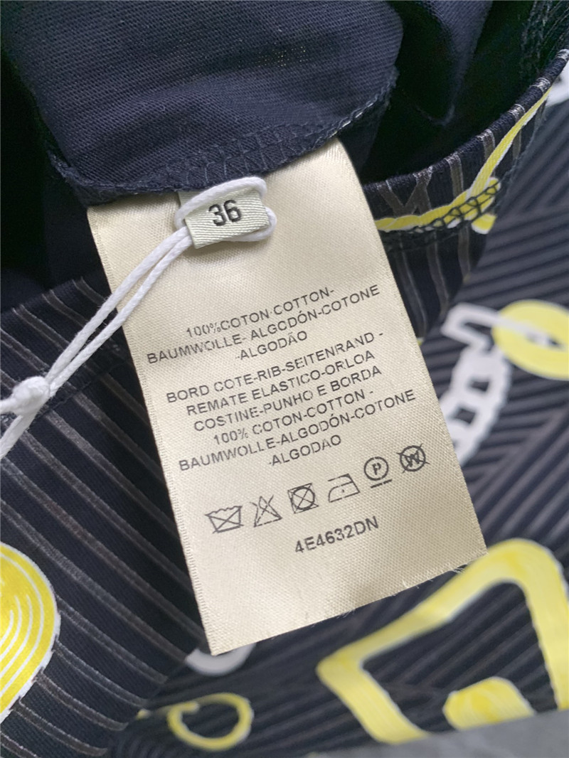 H**me5 chain print round neck short-sleeved t-shirt replica clothes