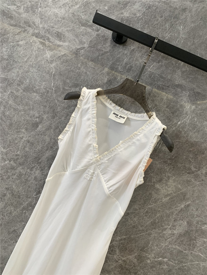 M1um1u cotton and linen lace dress replicas clothes