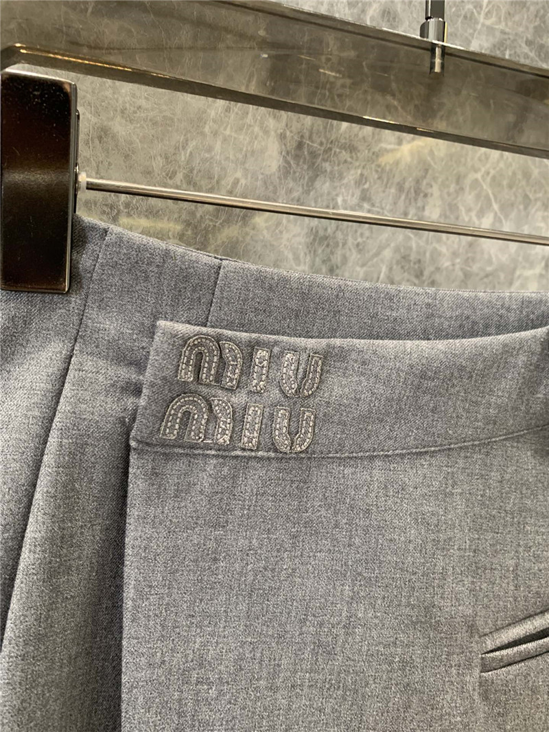 M1um1u alphabet embroidery apron-style pants skirt replica clothes