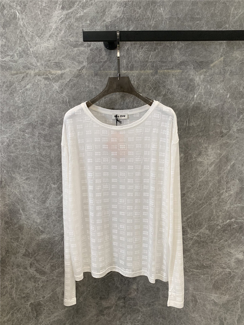 M1um1u sunscreen base long-sleeved t-shirt replicas clothes