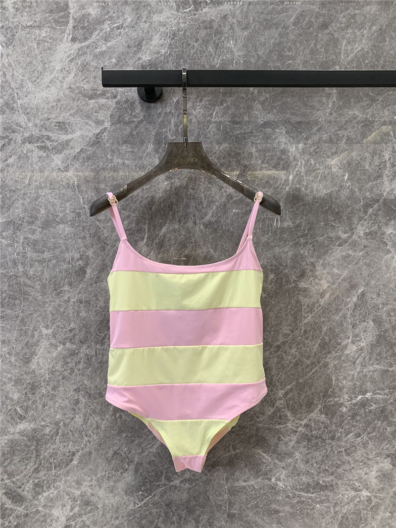 ch**el D1am0nd buckle sling one-piece swimsuit replica clothes