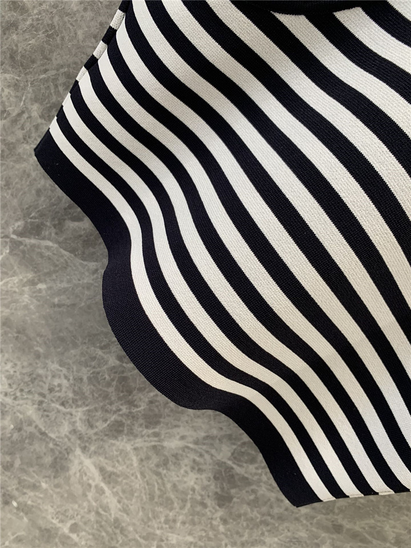 D10r zipper jacquard striped knitted vest replicas clothes