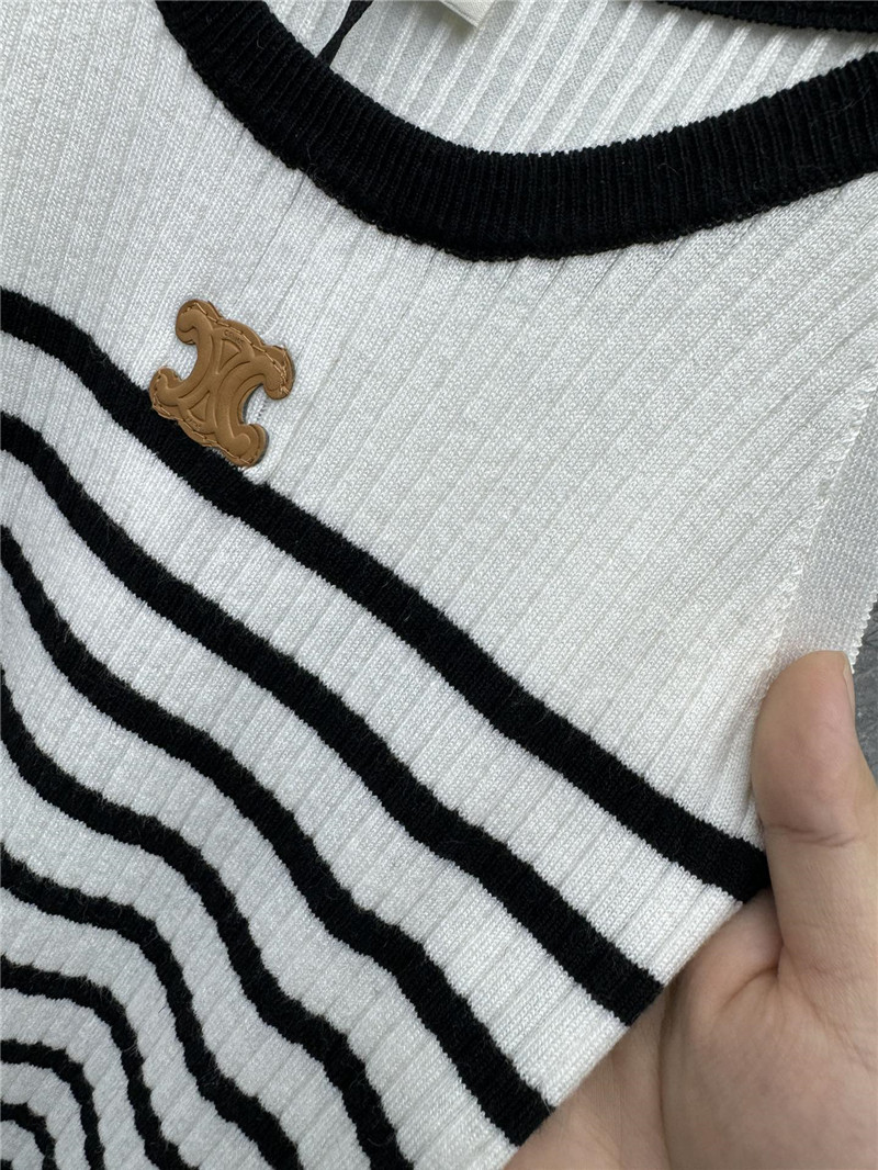 Ce1i*e striped camisole knit vest replica clothes