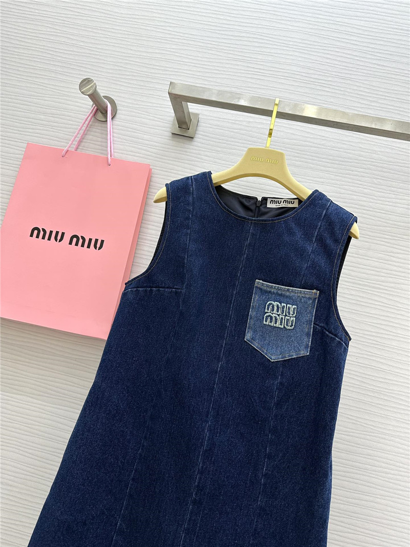 M1um1u denim dress replicas clothes