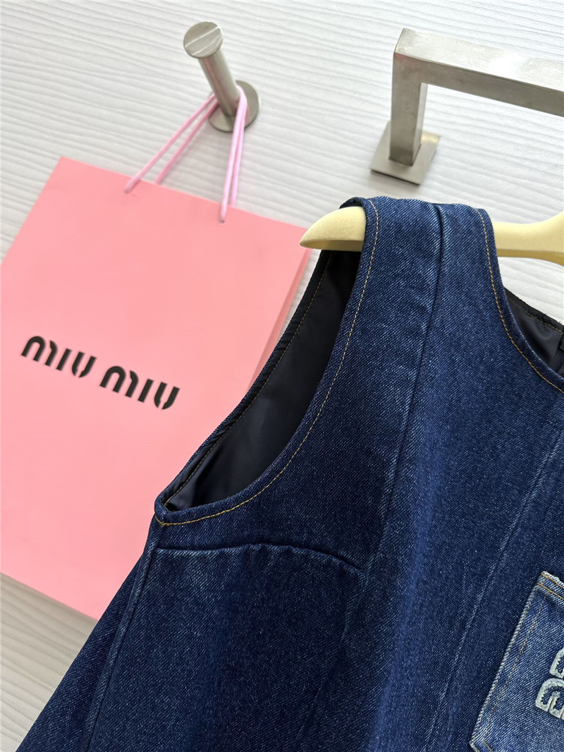 M1um1u denim dress replicas clothes