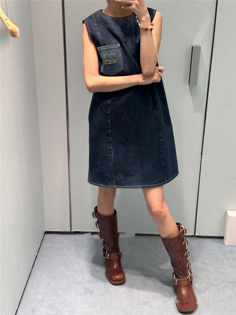 M1um1u denim dress replicas clothes