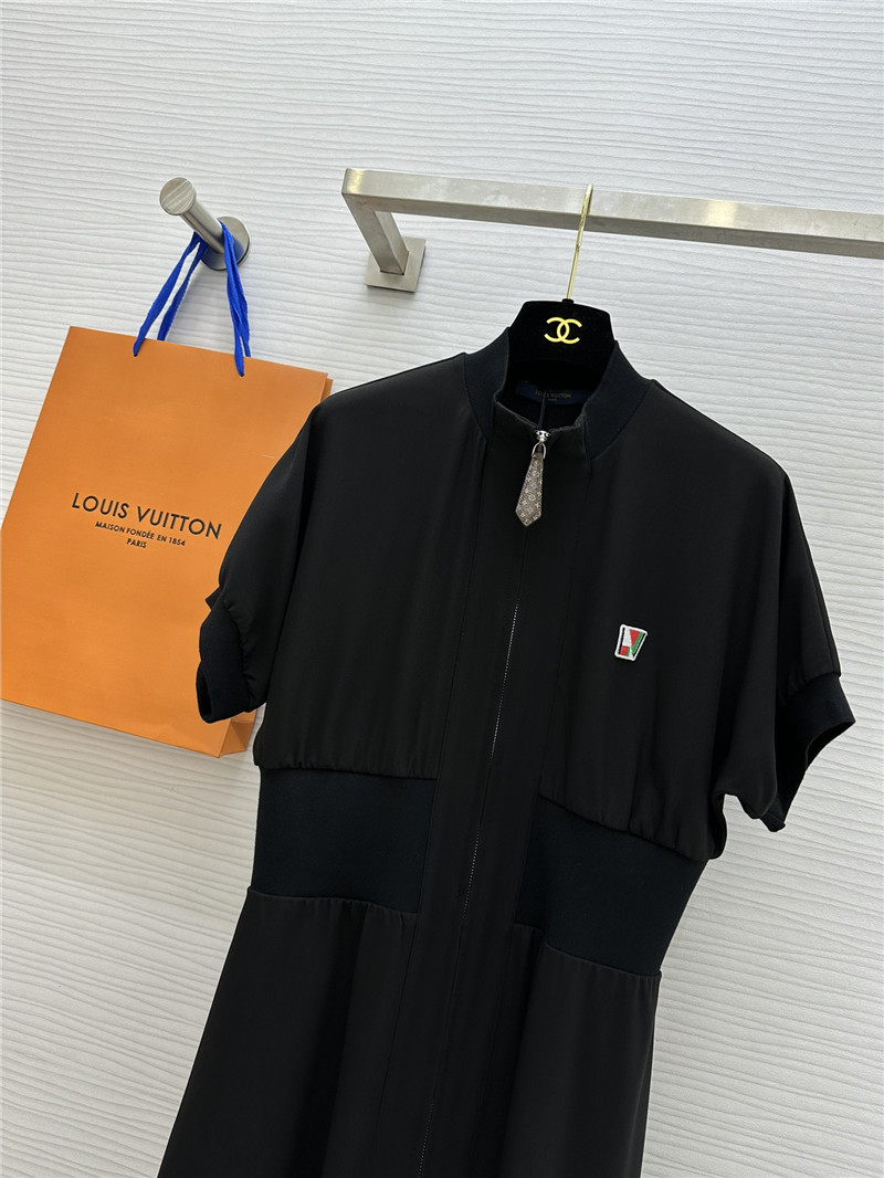 l0vis Vvtt0n lv zipper little black dress replica clothing