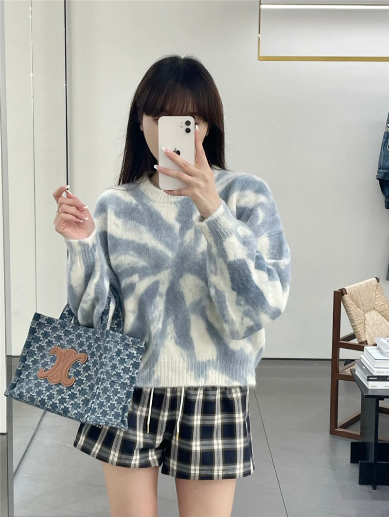 Ce1i*e new tie-dye print pullover sweater replica d&g clothing