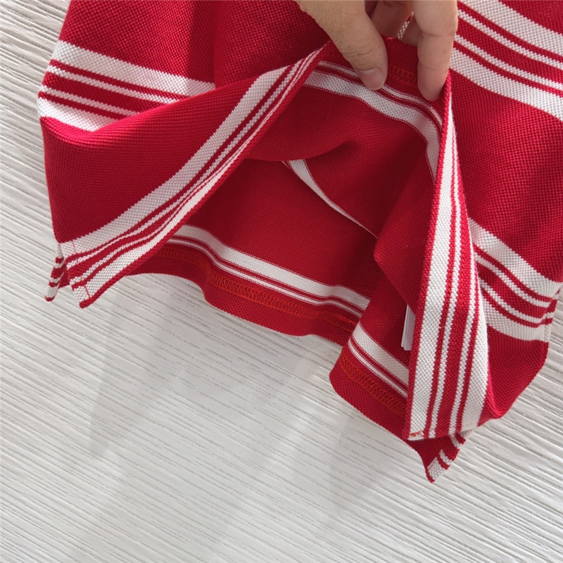 M1um1u contrast striped polo top replica d&g clothing