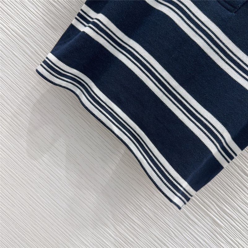 M1um1u contrast striped polo top replica d&g clothing