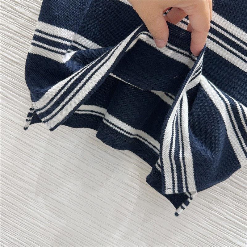 M1um1u contrast striped polo top replica d&g clothing