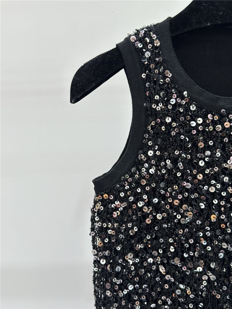 Ch**el knitted sleeveless vest dress replica designer clothes