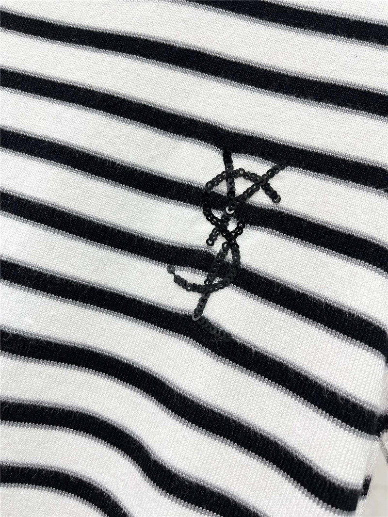 Y51 round neck classic striped knitted short sleeves replica clothes