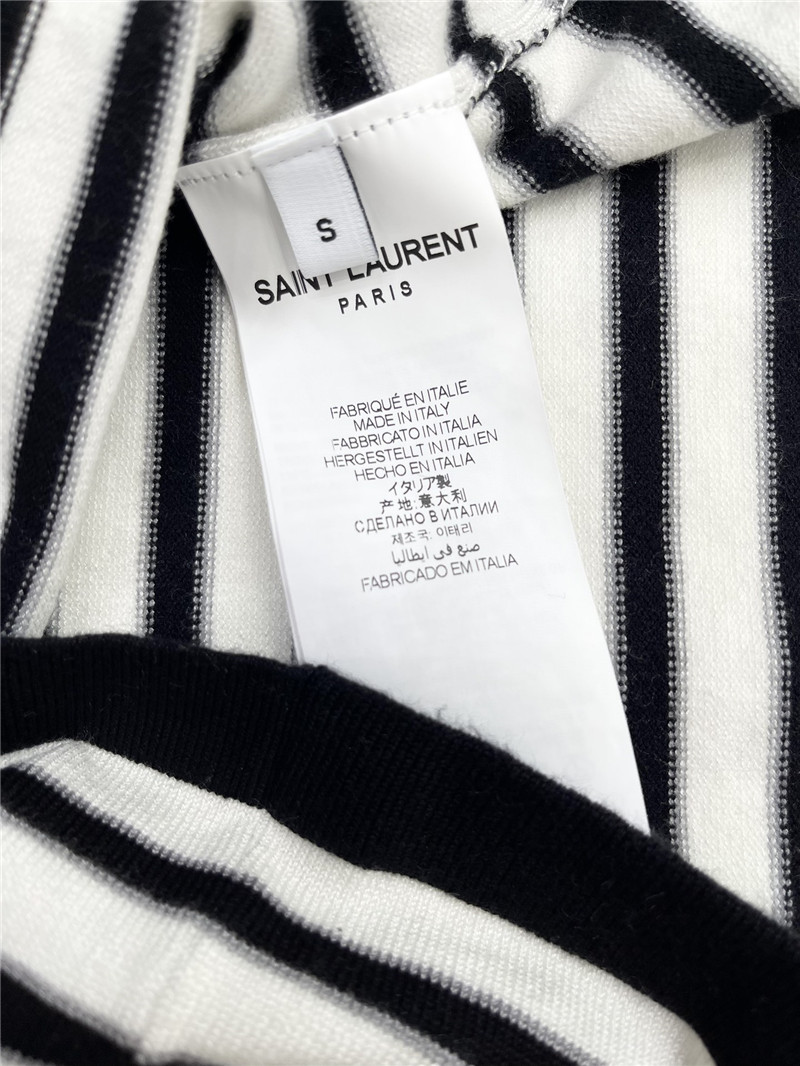 Y51 round neck classic striped knitted short sleeves replica clothes