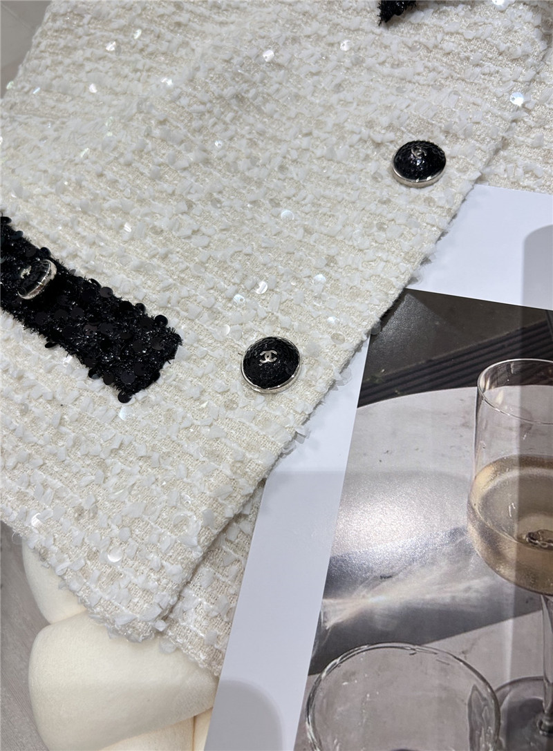 Ch**el small fragrance style sequin suit replica clothes