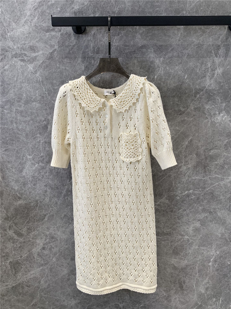 Ce1i*e doll collar hollow knit dress replica d&g clothing