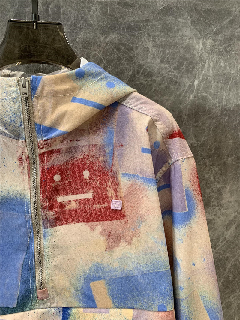 acne studios printed hooded jacket replica clothing